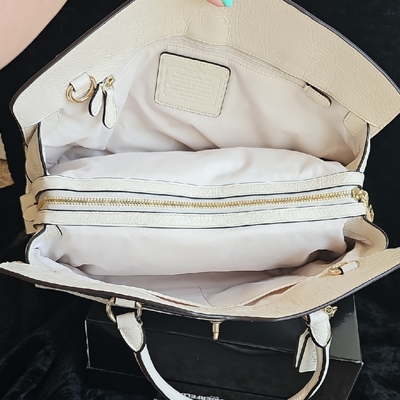 Coach 37167 Mercer Chalk Leather Satchel/shoulder Bag NWOT - Picture 7 of 11